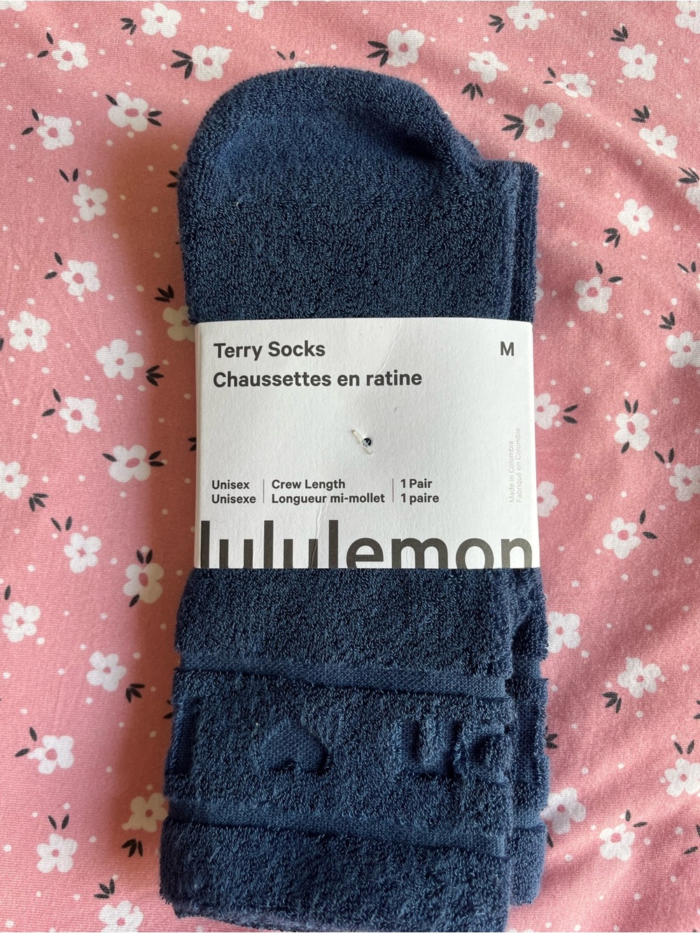 lululemon athletica Navy Terry Crew Socks WOMAN *SOLD OUT **
